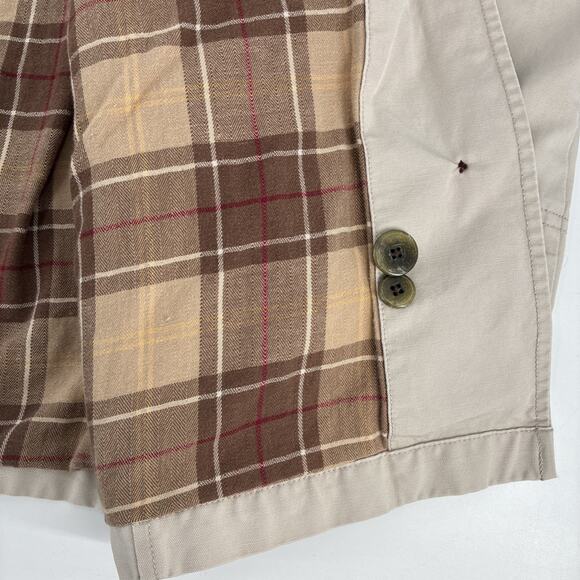 LL Bean Adirondack Barn Chore Coat Women Large Beige Flannel Lined Corduroy - Picture 5 of 14